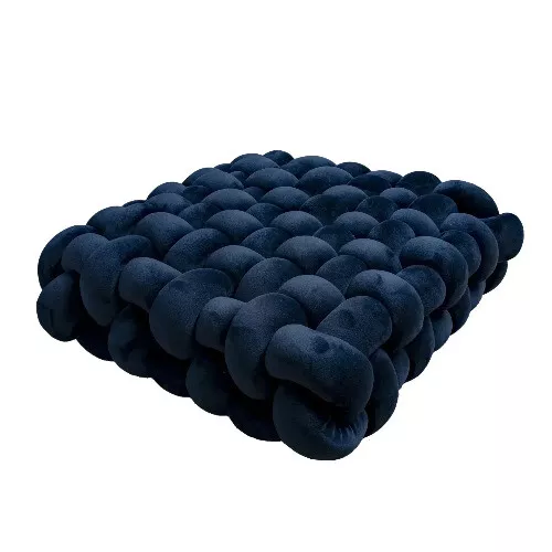 Håndlavet Blød Plush Knude Pude i Firkantet Design