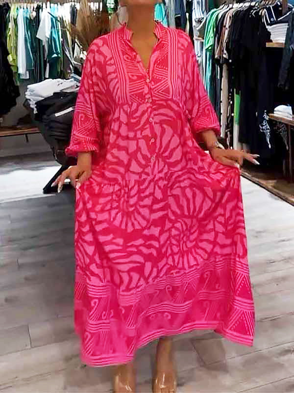 Marigold | Kvinders V-Hals Tummy Control Flowy Loose Fit Kjole