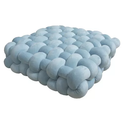 Håndlavet Blød Plush Knude Pude i Firkantet Design