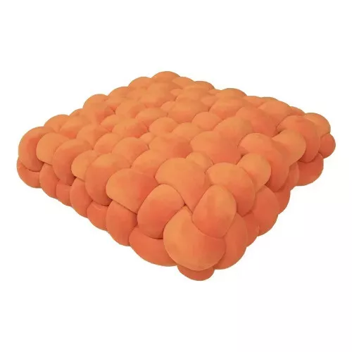 Håndlavet Blød Plush Knude Pude i Firkantet Design