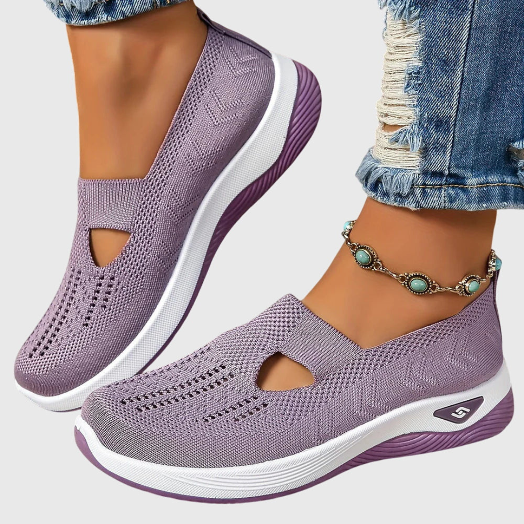 Frieda | Dame Åndbare Slip-On Strik Sneakers