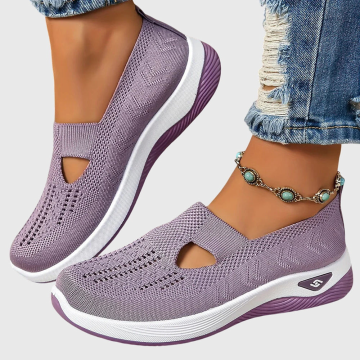 Frieda | Dame Åndbare Slip-On Strik Sneakers