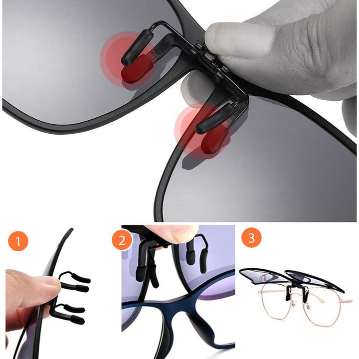 Polariserede Clip-On Solbriller med UV400 Beskyttelse