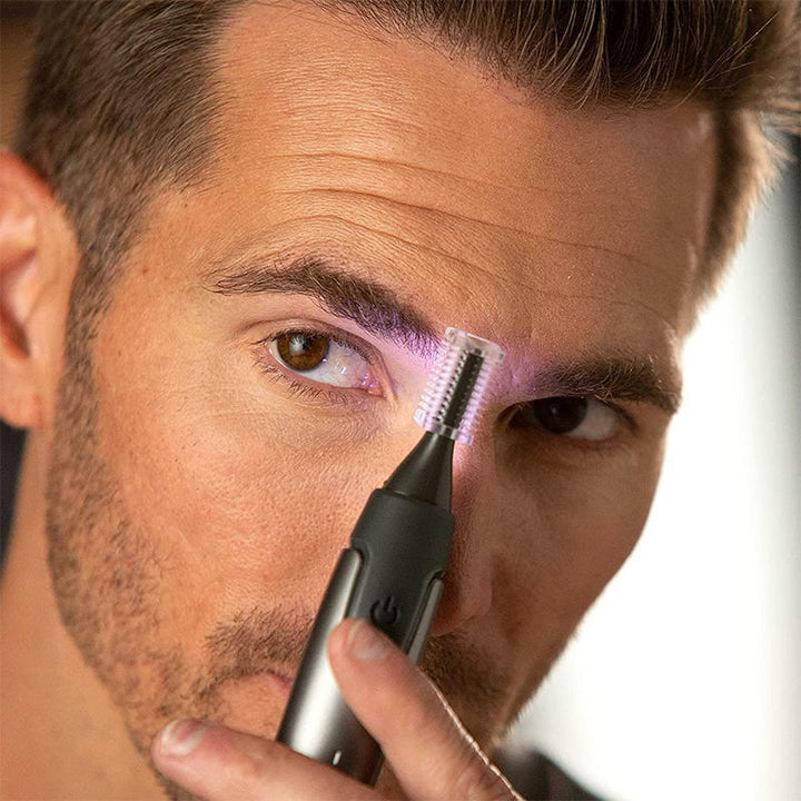 Ultra-slim Mikropræcisions Trimmer til Næse, Ører og Øjenbryn med LED-lys
