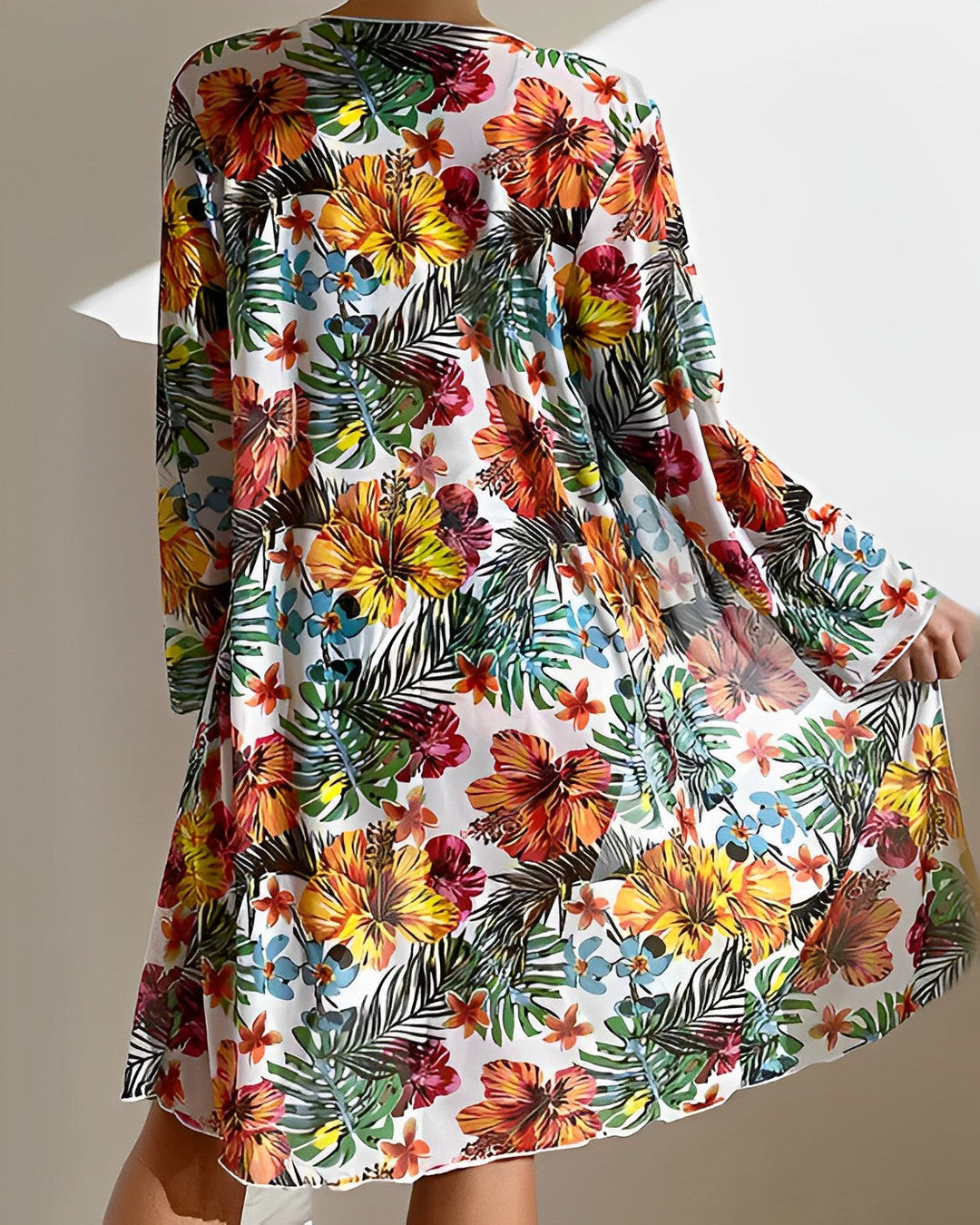 Juanita™ | Tropisk Print Bikini Sæt med Cover-Up
