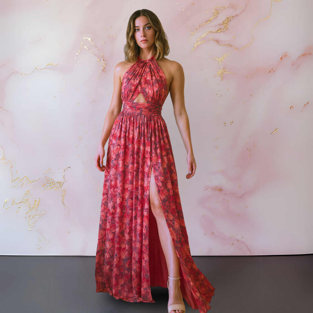 Cora™ | Elegant Floral Maxi Kjole