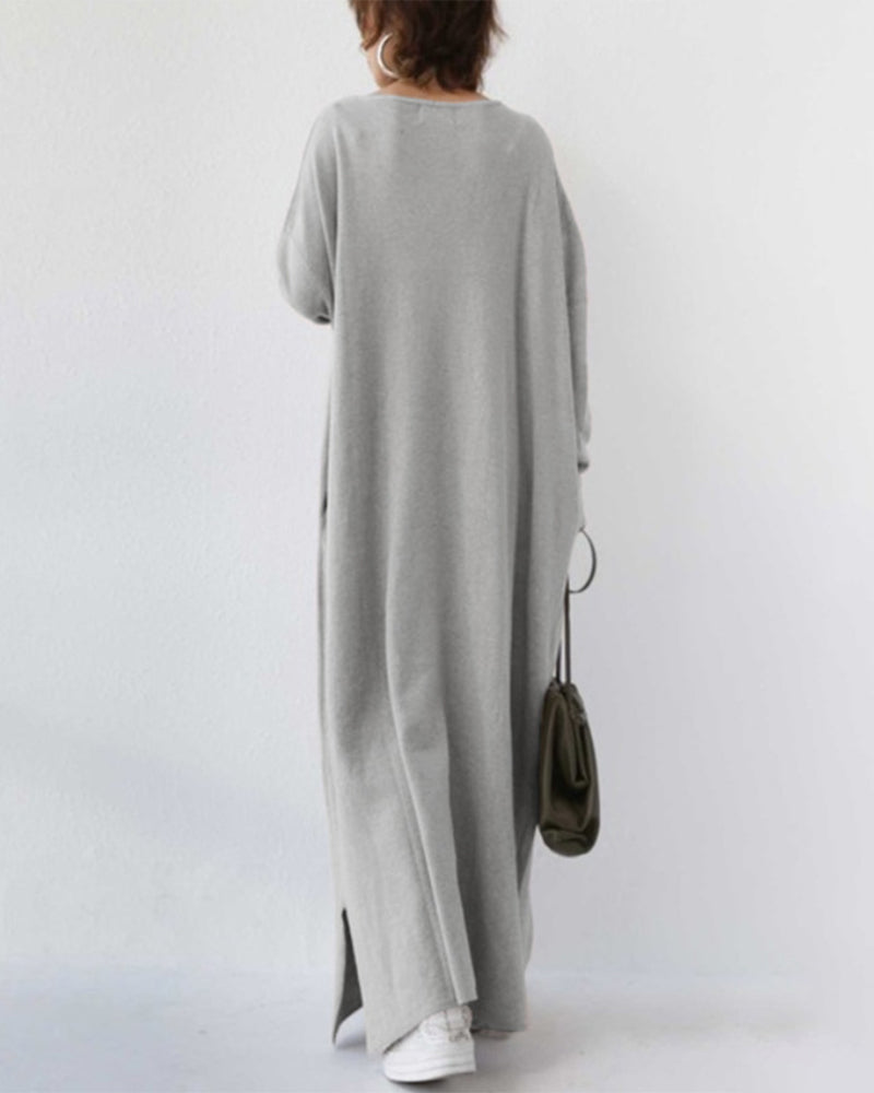 Harriet™ | Elegant Vinter Maxi Kjole til Kvinder med Lange Ærmer