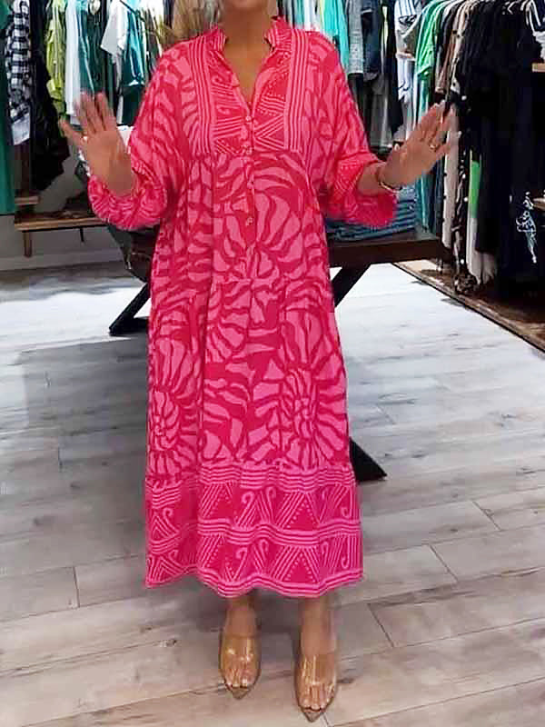 Marigold | Kvinders V-Hals Tummy Control Flowy Loose Fit Kjole