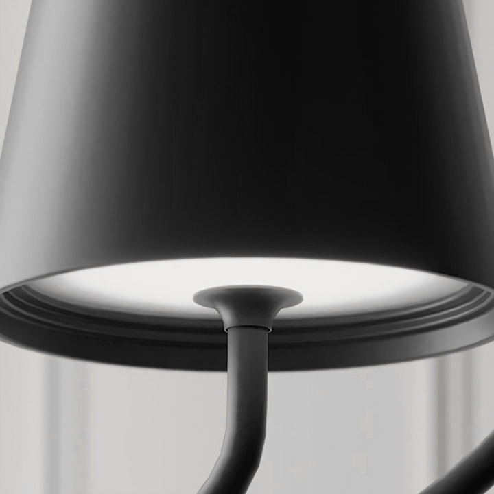 Moderne Metal- og Glaspendellampe med Varm Hvid LED Belysning