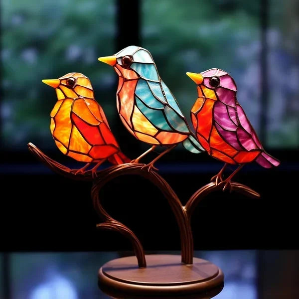 Håndlavet Kunstnerisk Bordornament i Farvet Harpiks