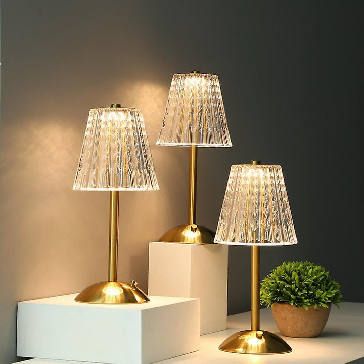 Krystal Touch Kontrol Bordlampe i Aluminium