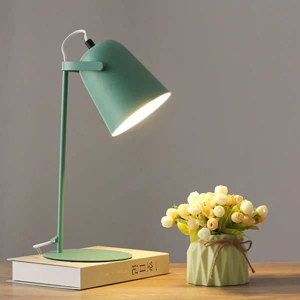 Jernspand Bordlampe i Makaronfarver