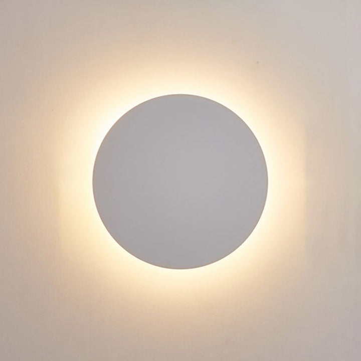 Moderne Rund Metal Væglampe med LED Belysning