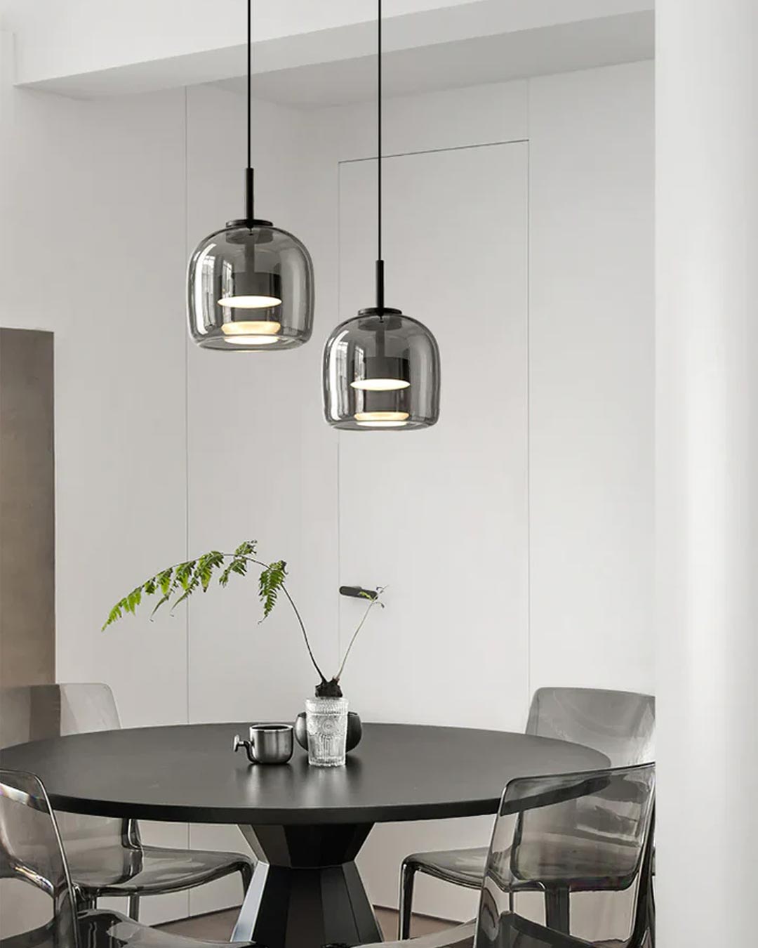 Røgglas Chandelier Sæt med Justerbar Kæde