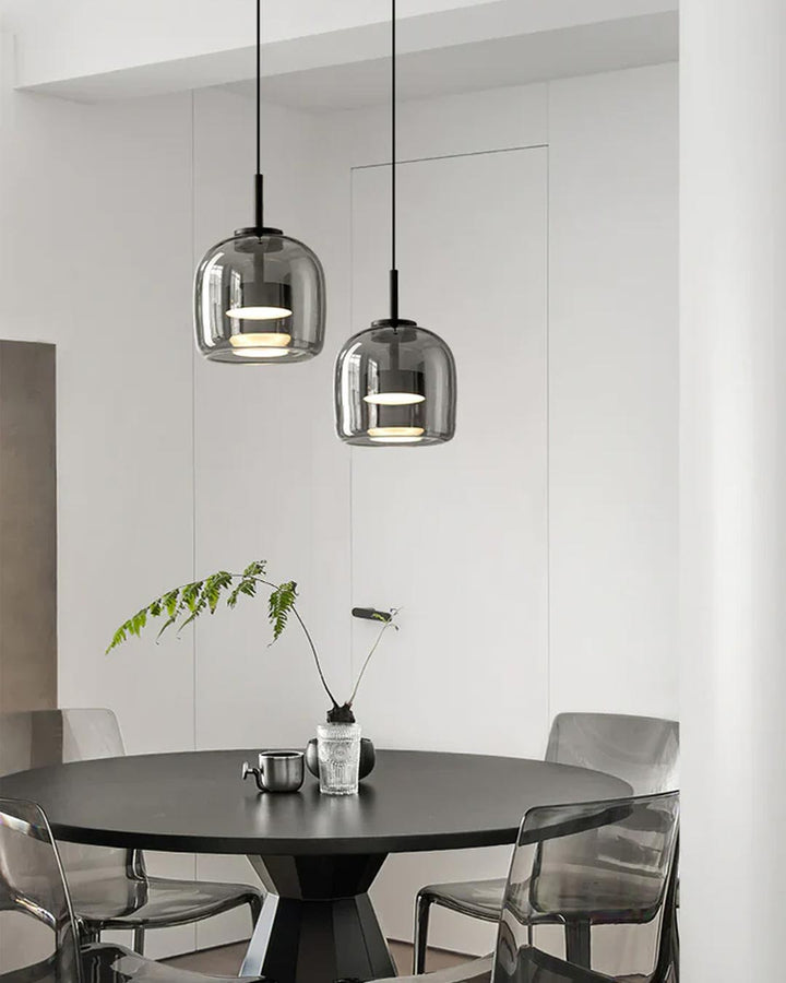 Røgglas Chandelier Sæt med Justerbar Kæde