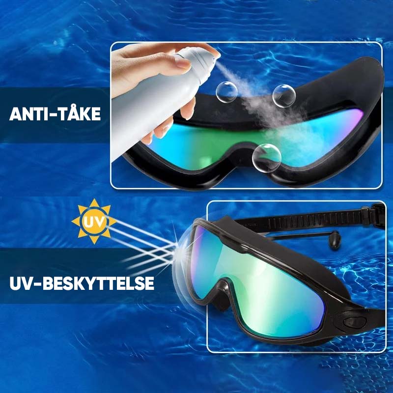 Anti-Dug Silikone Svømmegoggles med 180-Graders Udsigt