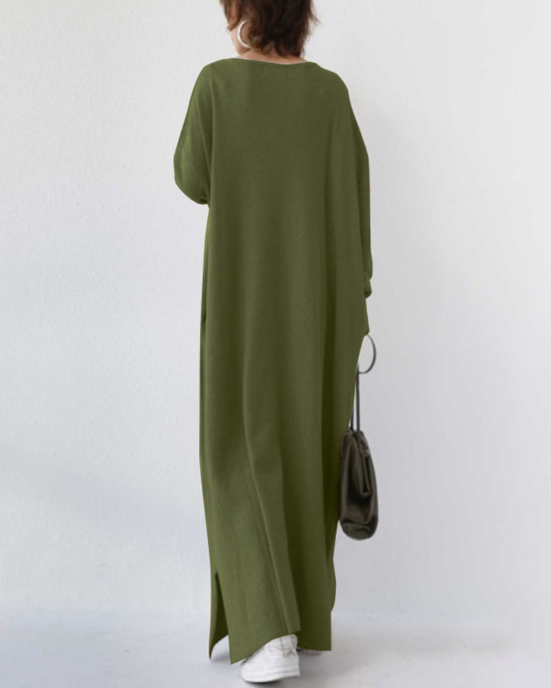 Harriet™ | Elegant Vinter Maxi Kjole til Kvinder med Lange Ærmer