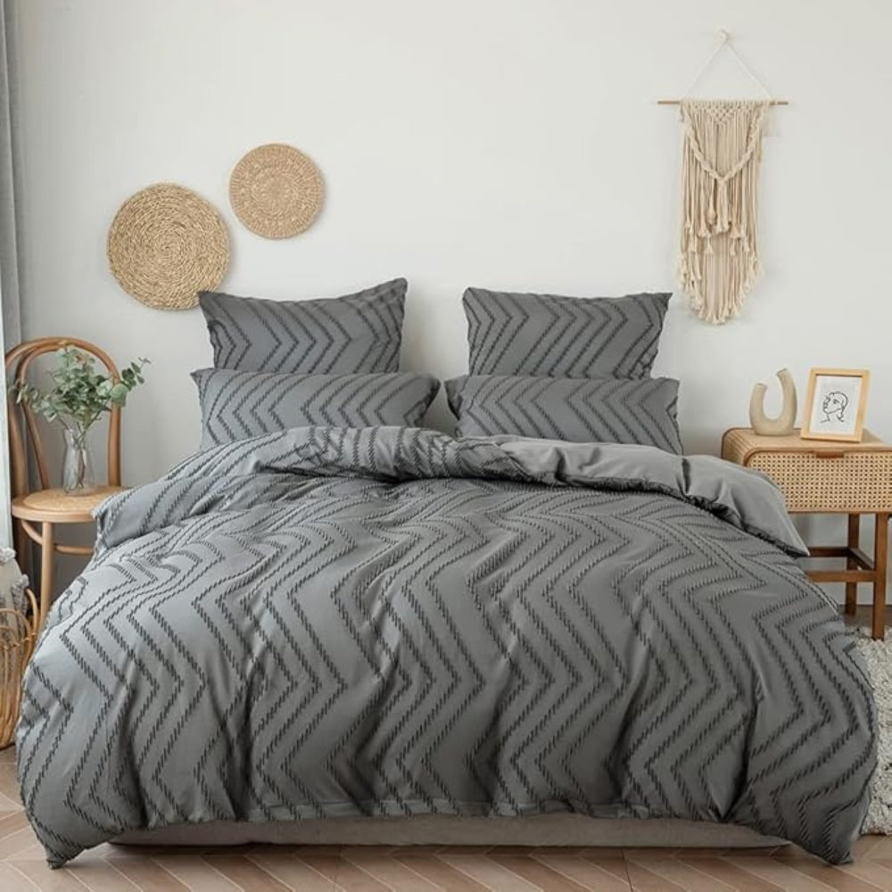 Chevron Mikrofiber Dynecover Sæt med Pudebetræk