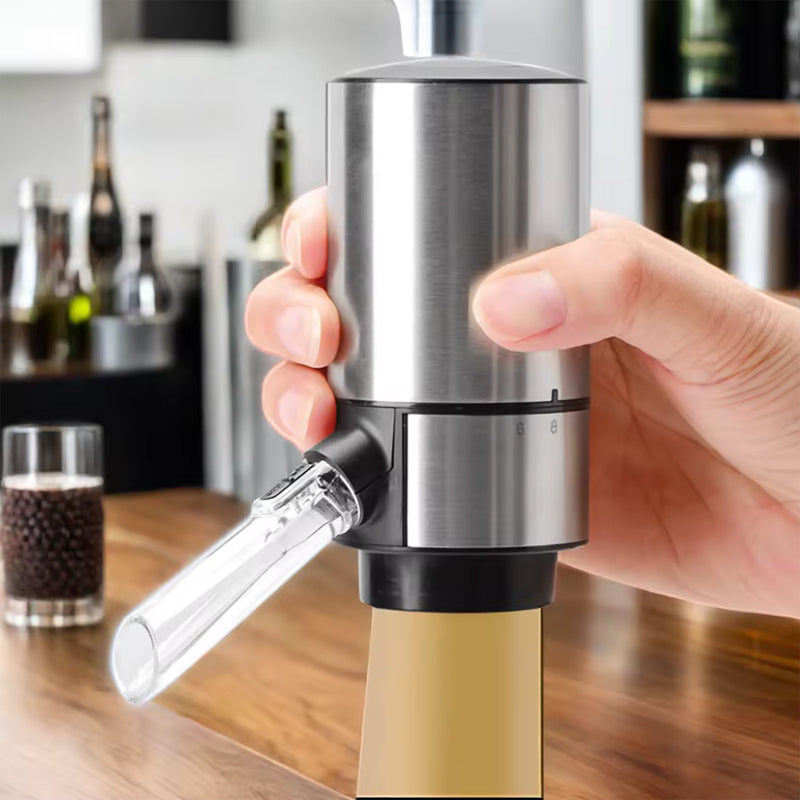 Elektrisk Vinaerator med Enkelt-Knap Kontrol i Rustfrit Stål