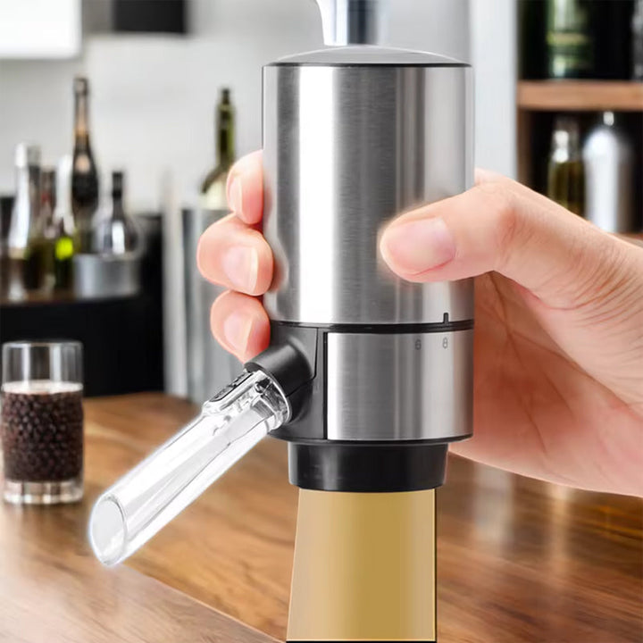 Elektrisk Vinaerator med Enkelt-Knap Kontrol i Rustfrit Stål