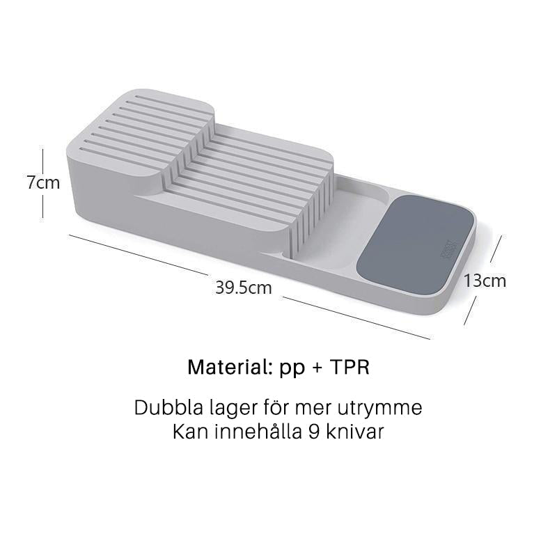 Dobbeltlag Knivopbevaringsbakke til 9 Knive i PP-materiale