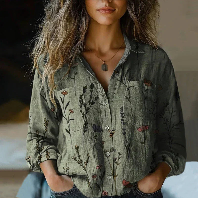 Rebecca™ | Vintage Bohemian Mønster Bluse