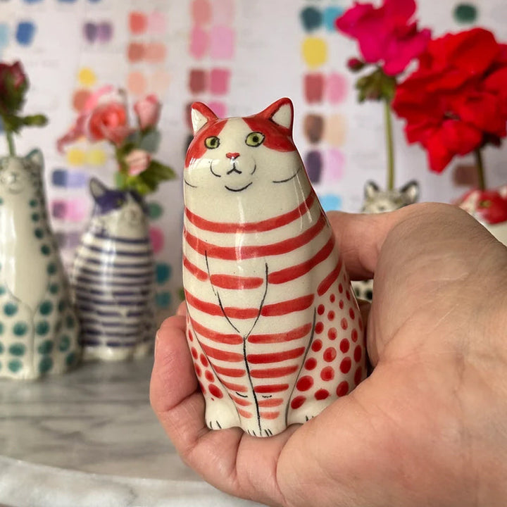 Prikket Kat Keramisk Vase til Indendørs Dekoration