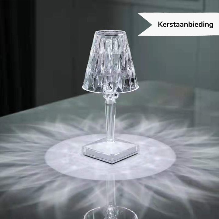 Dæmpbar Trådløs Krystal LED Bordlampe med Touch Kontrol