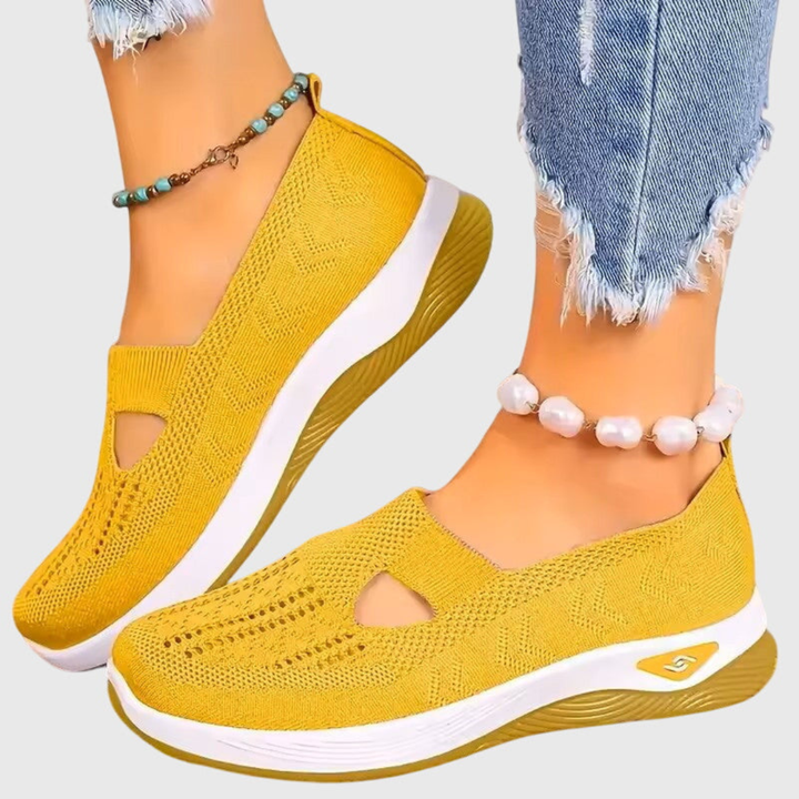 Frieda | Dame Åndbare Slip-On Strik Sneakers