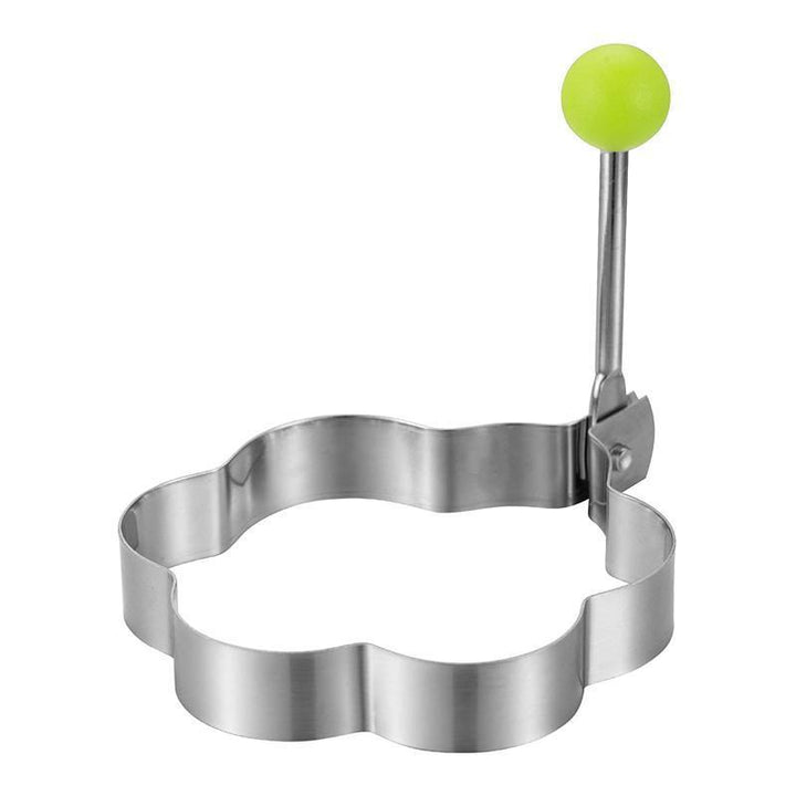 Rustfrit Stål Non-Stick Æg Stegeforme med Silikone Håndtag