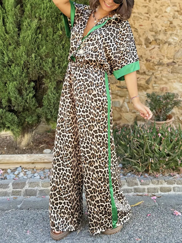 Maria™ | Flydende Leopardprint Bred Ensemble