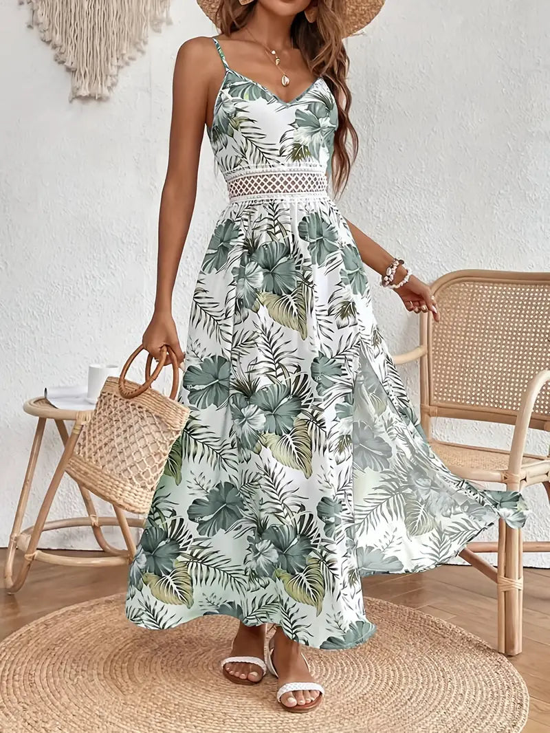 Ruby | Kvinders Blomsterprint Flowy Draperet Midi Kjole Sommer 2026