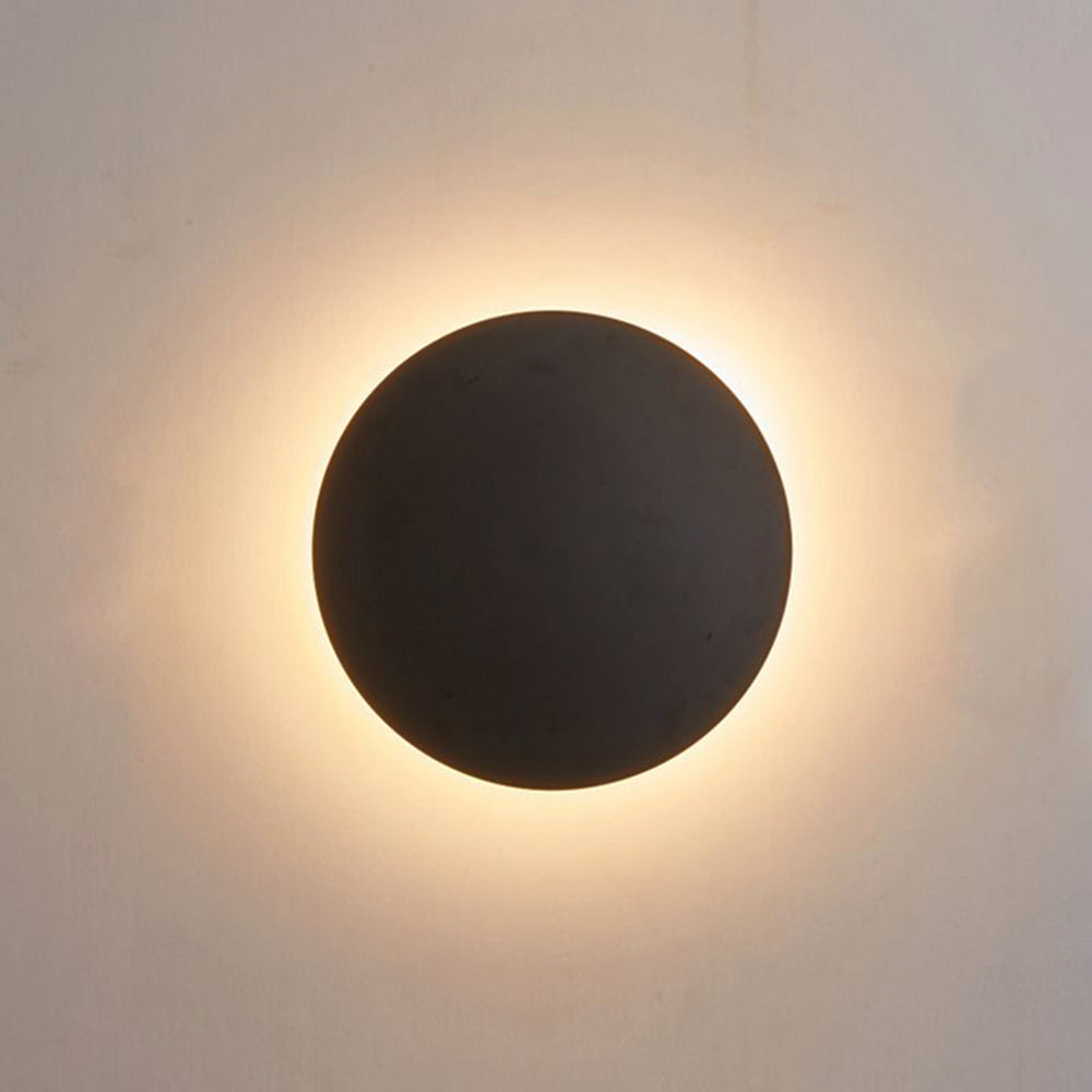 Moderne Rund Metal Væglampe med LED Belysning