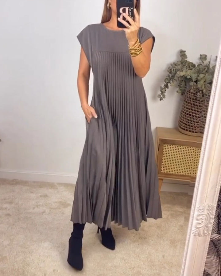 Fern | Kvinders Flowy Plisseret Maxi Kjole Cocktail