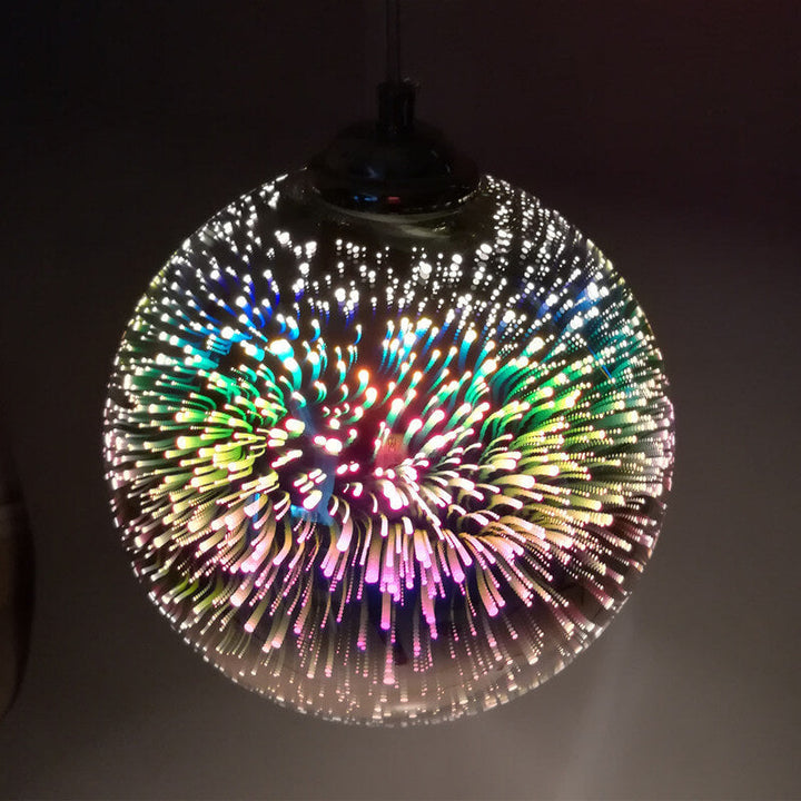 3D Fyrværkeri Glas Pendel Lys i Multifarvet Design