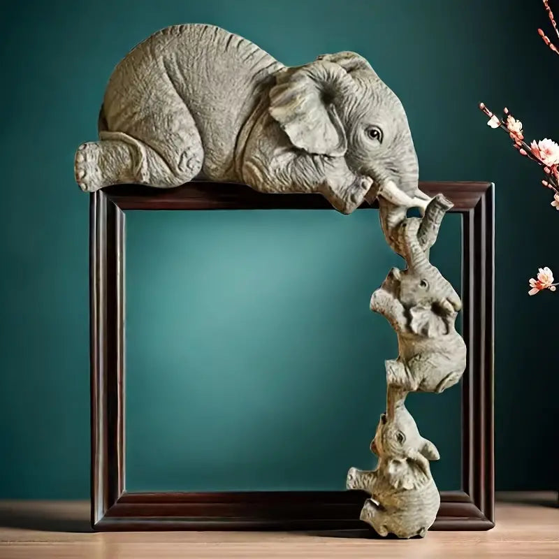 Elegant Elefant Dekorativ Ornament i Højkvalitets Harpiks