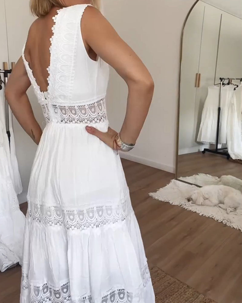 Liberty | Kvinders Wrap Boho Flowy Draperet Kjole