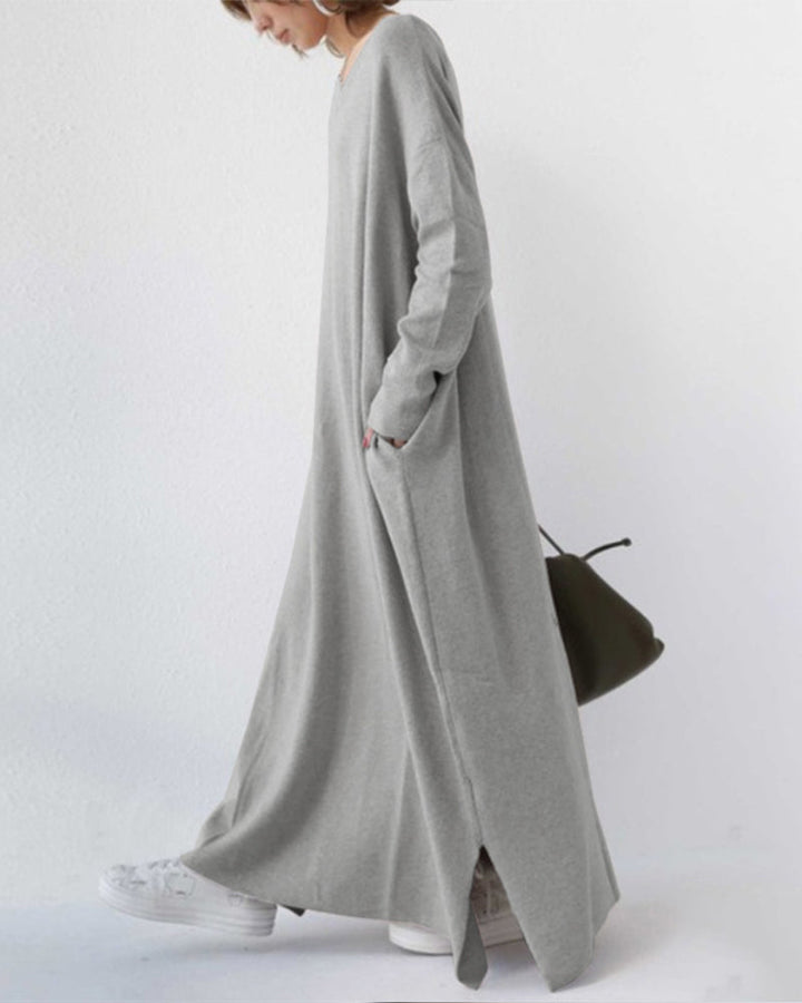 Harriet™ | Elegant Vinter Maxi Kjole til Kvinder med Lange Ærmer