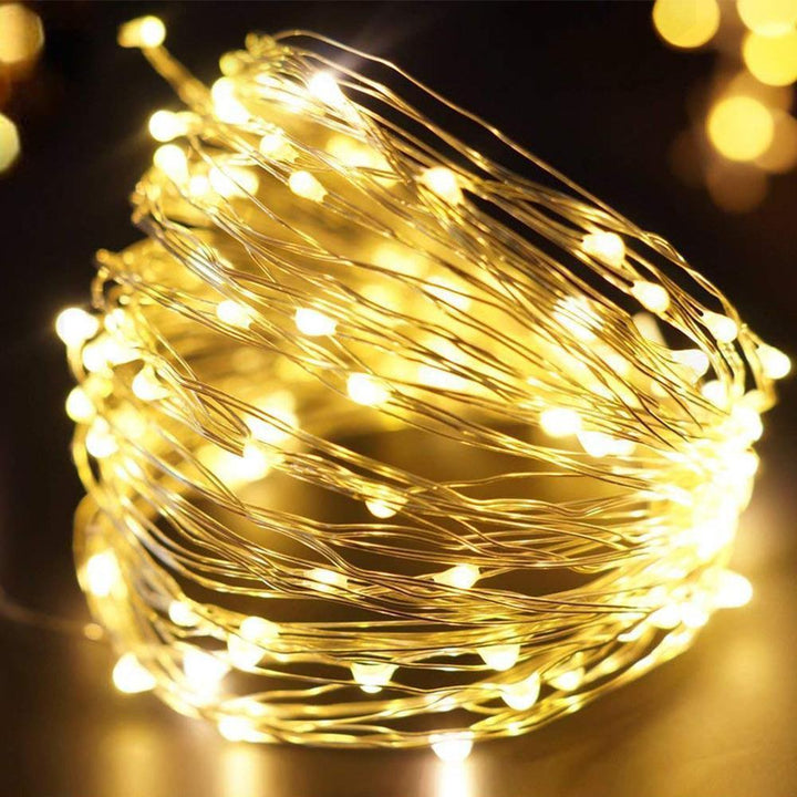 LED Vinflaske Lyskilder med Kobbertråd - Varm Hvid, 2 m, 20 LEDs