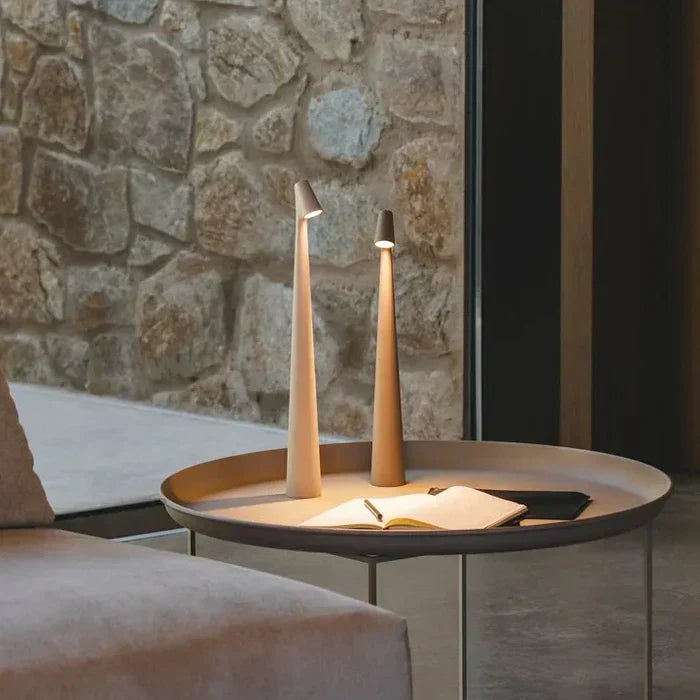 Skulptureret Genopladelig Bordlampe med Justerbar Lysstyrke