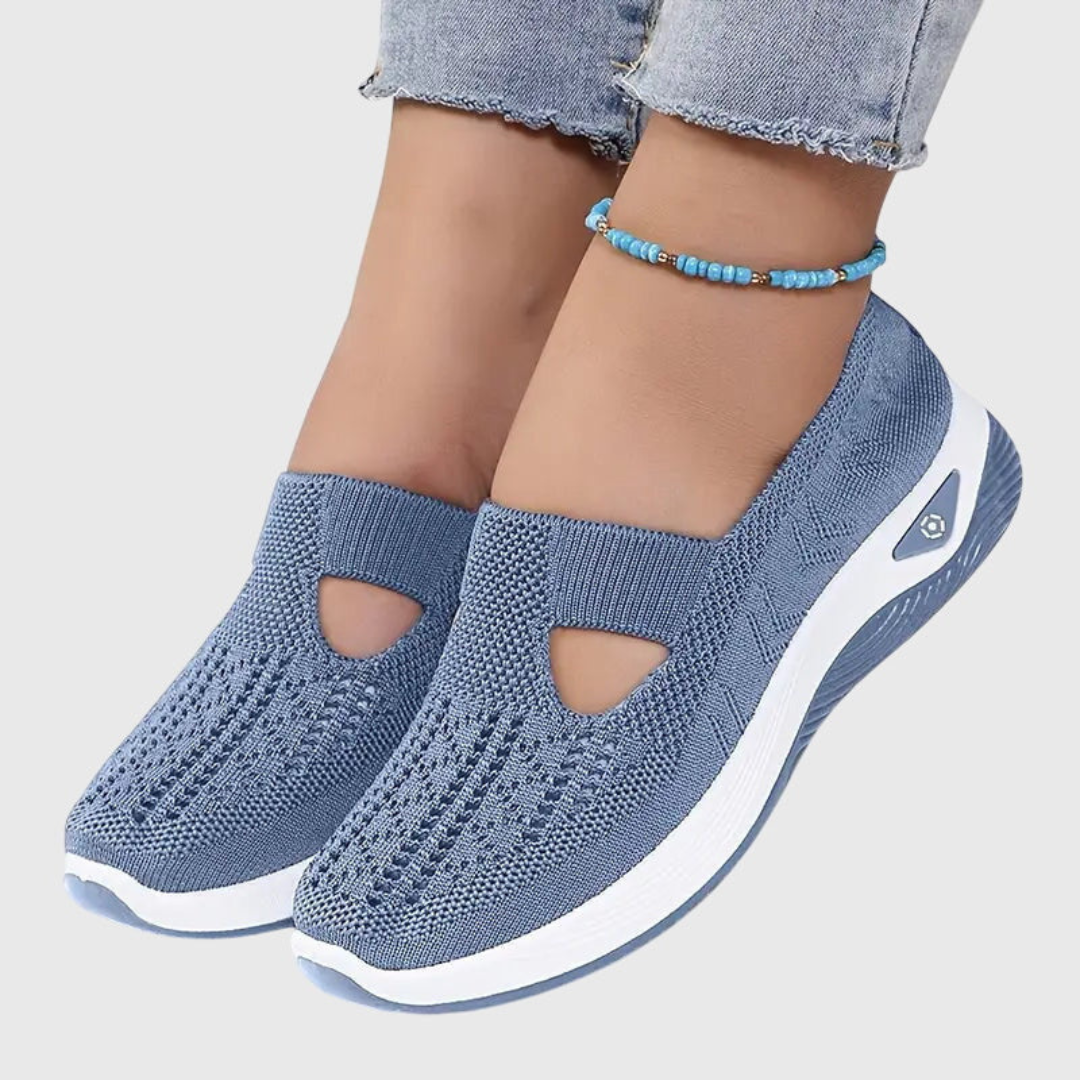 Frieda | Dame Åndbare Slip-On Strik Sneakers