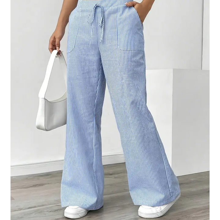 Amber™ | Stribet Bukser Med Lommer