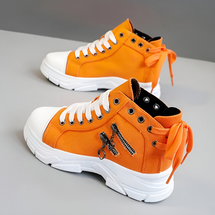 Chunky Sole High Sneakers with Decorative Details