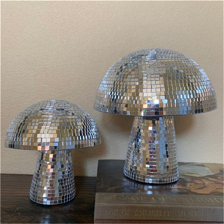 Sølvfarvet Håndlavet Svampe Disco Dekoration