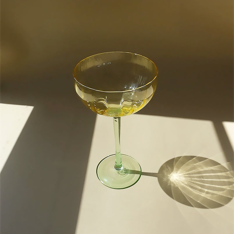 Græskarformede Krystal Champagneglas med Elegant Halsdesign