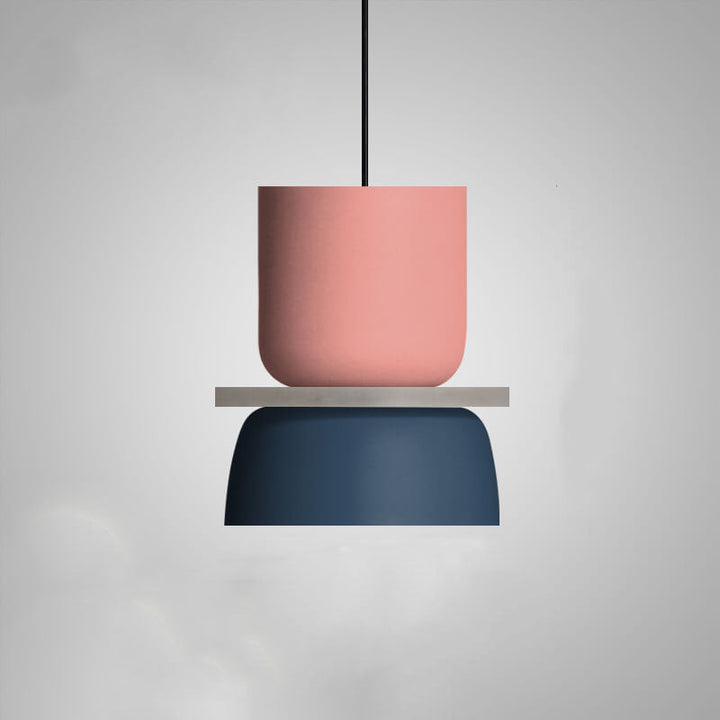 Farverig Macaron LED Pendel lampe i Moderne Skandinavisk Design