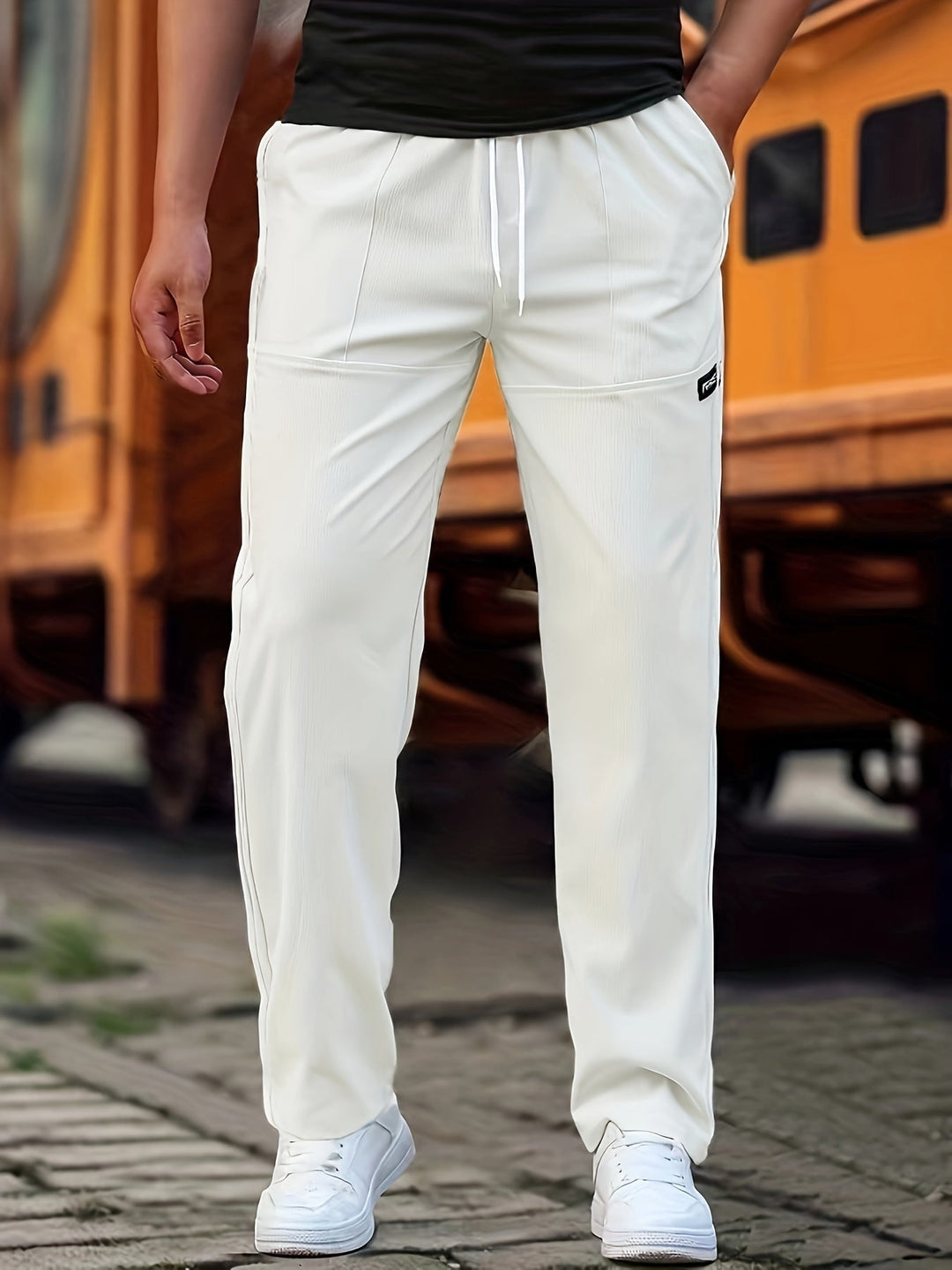Herren Kordelhose med Elastisk Bund