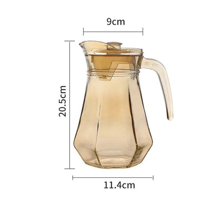 Amber Hexagonal Glas Kop 280ml