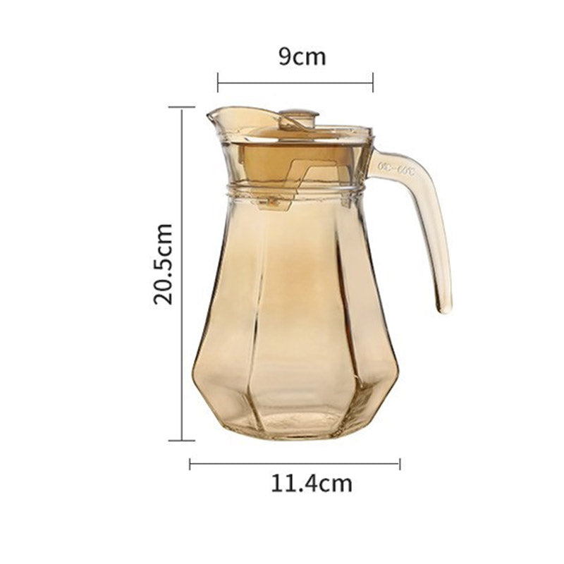 Amber Hexagonal Glas Kop 280ml