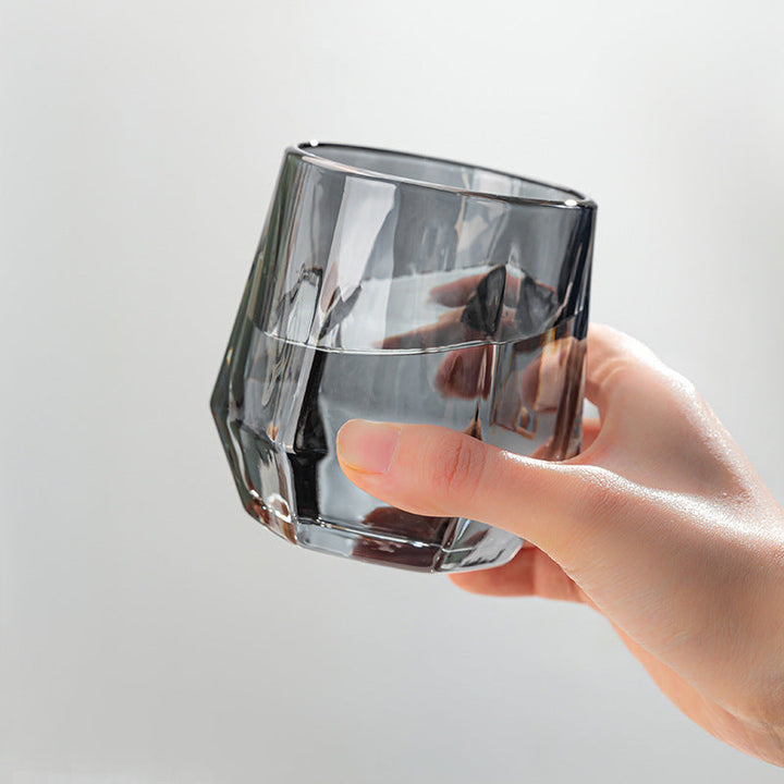 Amber Hexagonal Glas Kop 280ml